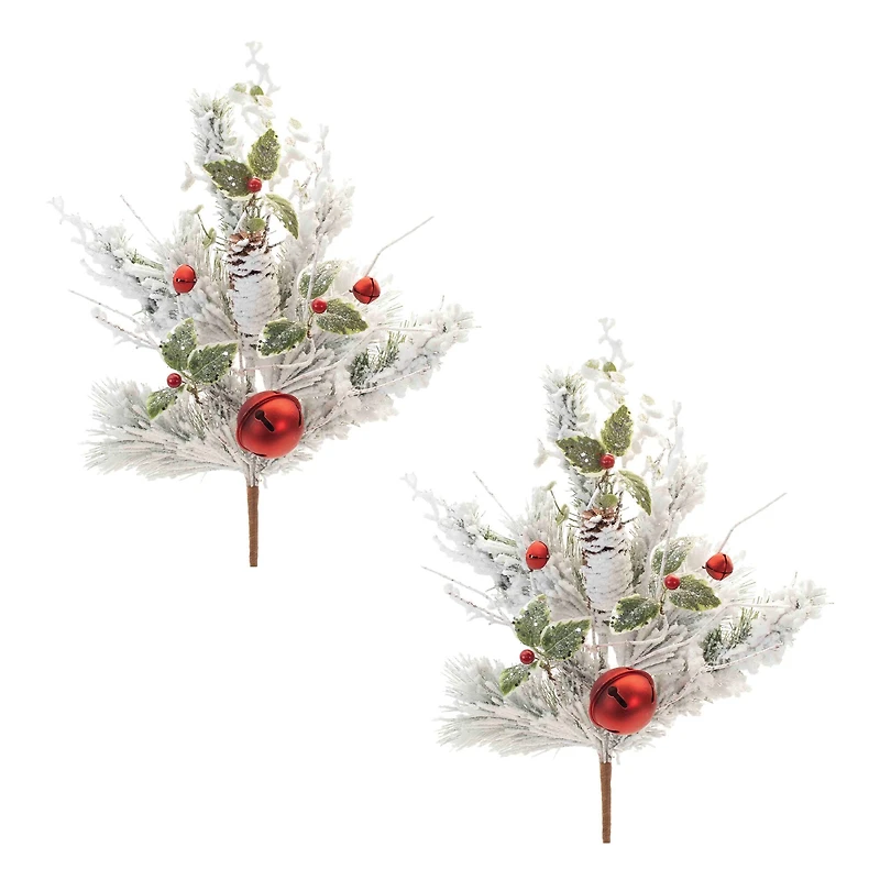 2ft. Flocked Ornament Pine Spray, 2ct.