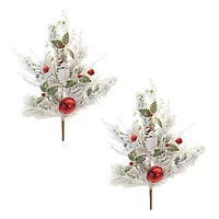 2ft. Flocked Ornament Pine Spray, 2ct.