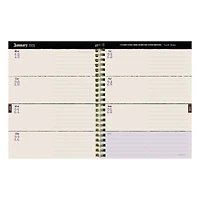 TF Publishing 2025-2026 Black Velvet Medium Weekly/Monthly Planner