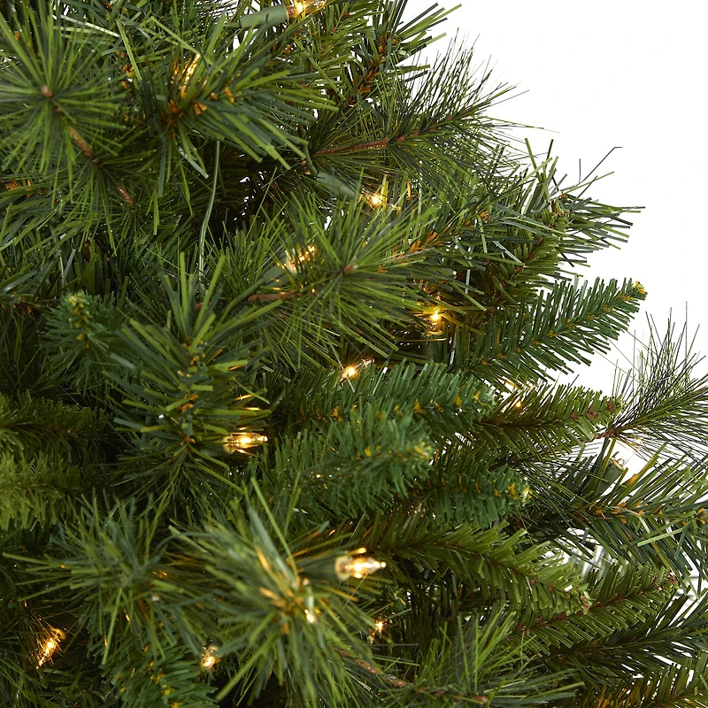 3ft. Pre-Lit Wyoming Mixed Pine Artificial Christmas Tree, Clear LED Lights
