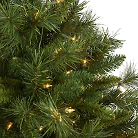 3ft. Pre-Lit Wyoming Mixed Pine Artificial Christmas Tree, Clear LED Lights