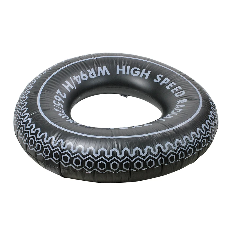 35" Black & White Radial Tire Inflatable Pool Inner Tube Float