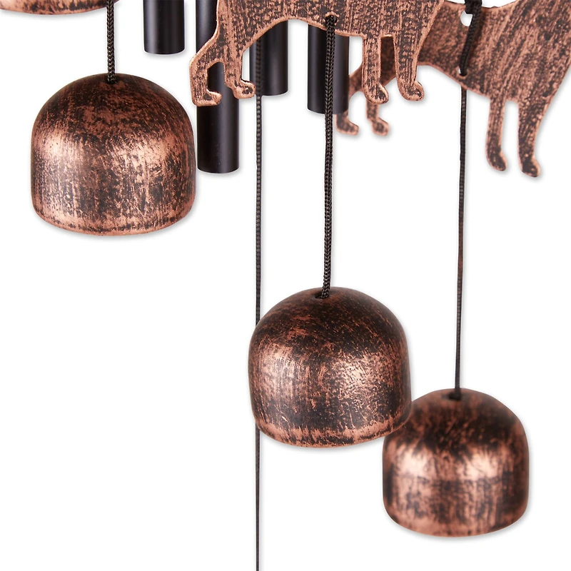 26" Bronze Dogs Wind Chimes