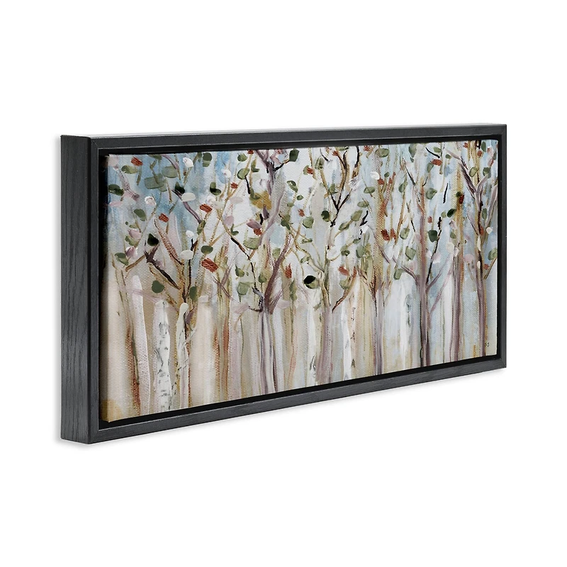 Stupell Industries Bare Branch Trees Birch Forest Floater Framed Art