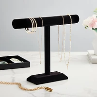 12" Black Velvet Single Bar Jewelry Stand by Bead Landing™ 