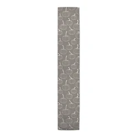 90" Gray Pumpkin Pattern Cotton Twill Runner