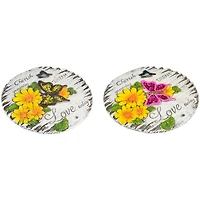 10" "Love Today" Outdoor Floral Garden Stones Set