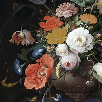 Design Toscano Still Life with Flowers & A Watch 1679 Painting Replica 