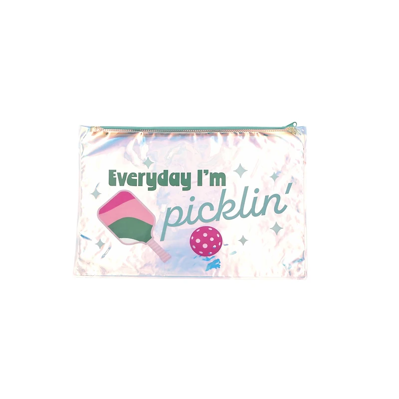 Assorted 5" x 7" Pickleball Iridescent Pouch, 1pc. by Fab Finds