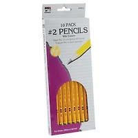Charles Leonard® #2 Yellow Pencil with Eraser, 24 Packs of 10