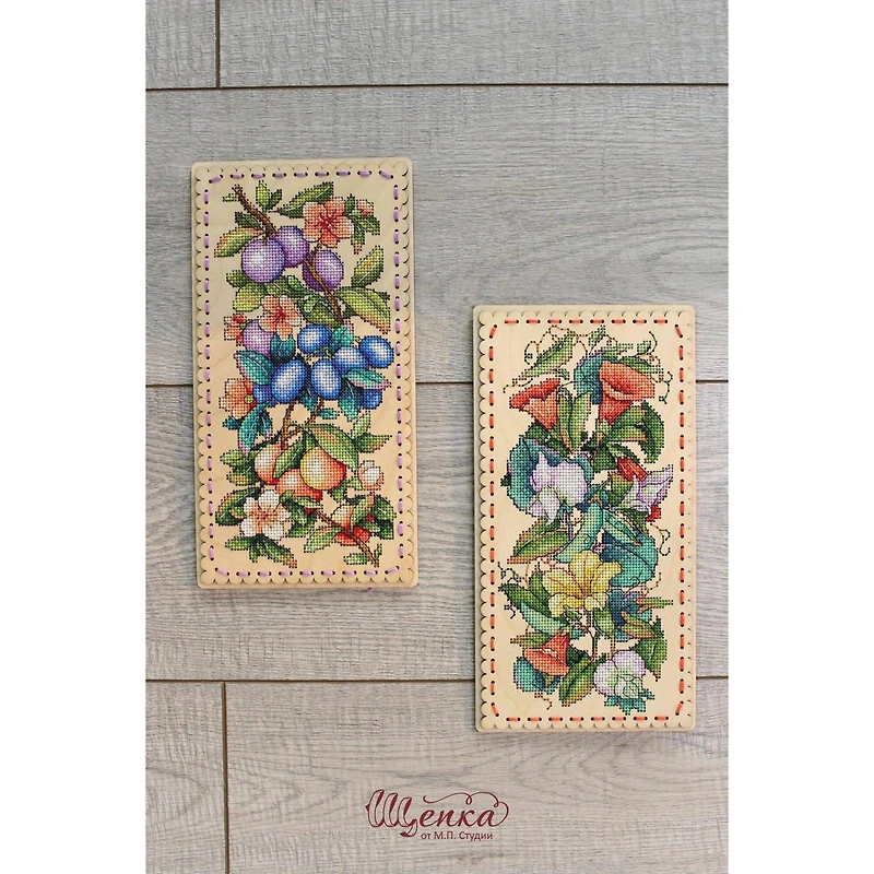 MP Studia Garden Bindweed Cross Stitch On Wood Kit