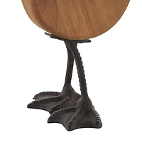 Brown Abstract Minimalistic Wood Goose Sculpture Set