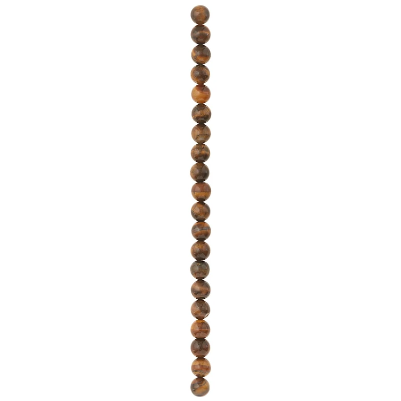 9 Pack: Brown Tiger's Eye Round Beads, 10mm by Bead Landing™