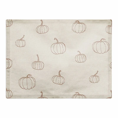 Dusty Rose Mini Pumpkin Pattern Cotton Twill Placemat