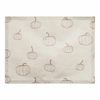 Dusty Rose Mini Pumpkin Pattern Cotton Twill Placemat