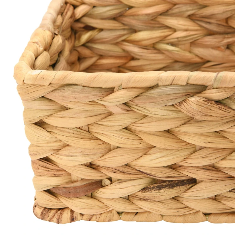 Household Essentials Water Hyacinth Rectangular Storage Basket