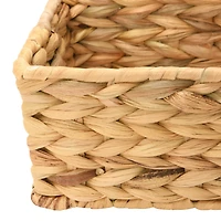 Household Essentials Water Hyacinth Rectangular Storage Basket
