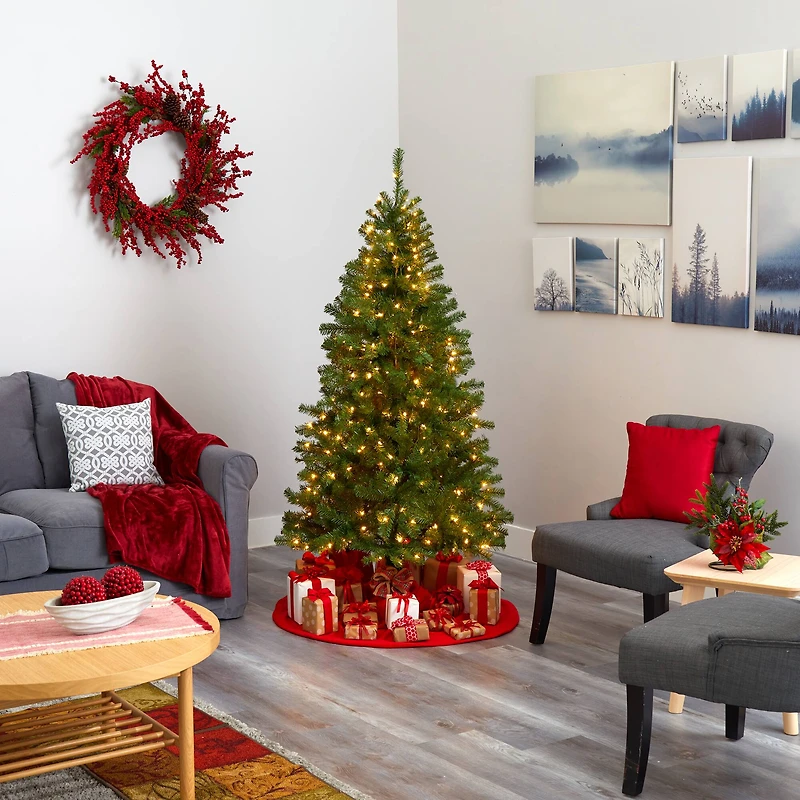 6ft. Pre-Lit Springfield Artificial Christmas Tree, Clear LED Lights