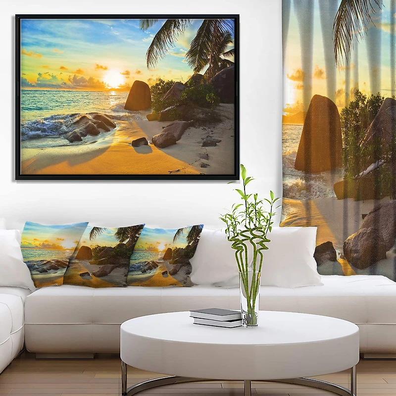 Designart - Sunset in Tropical Beach