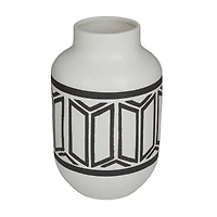 White Porcelain Transitional Vase, 12" x 7" x 7"