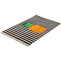 Ivory & Orange Pineapple Striped Doormat