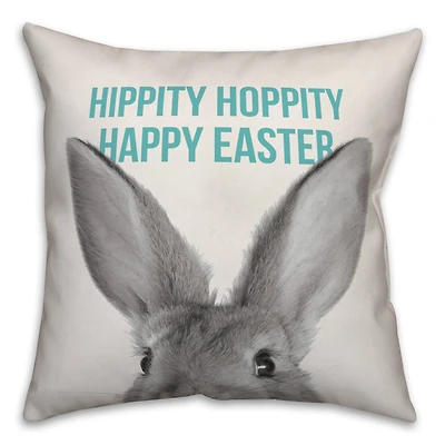 Hippity Hoppity Happy Easter Throw Pillow