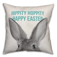 Hippity Hoppity Happy Easter Throw Pillow