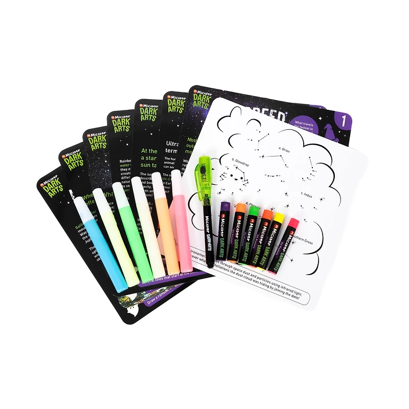 Micador® Dark Arts Glow S.T.E.A.M. Space Activity Set