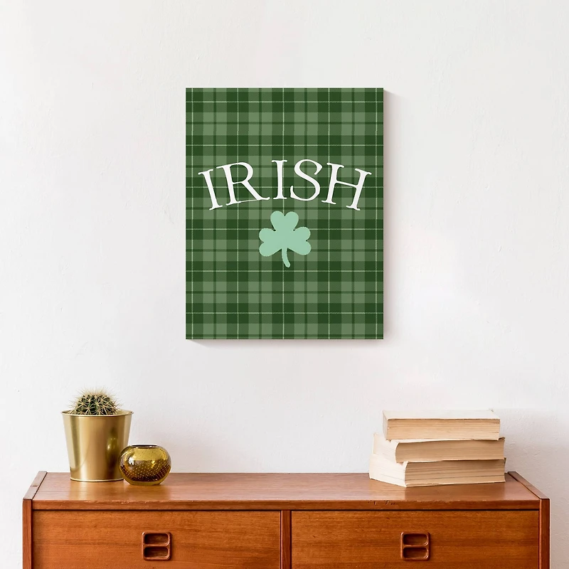 Irish Clover Green 11" x 14" Canvas Wall Art