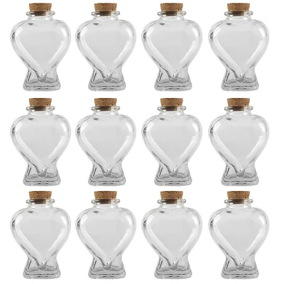 12 Pack: Heart-Shaped Glass Bottle by Ashland™