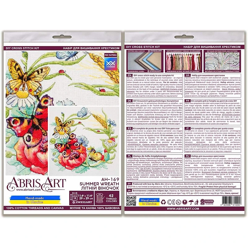 Abris Art Summer Wreath Counted Cross Stitch Kit