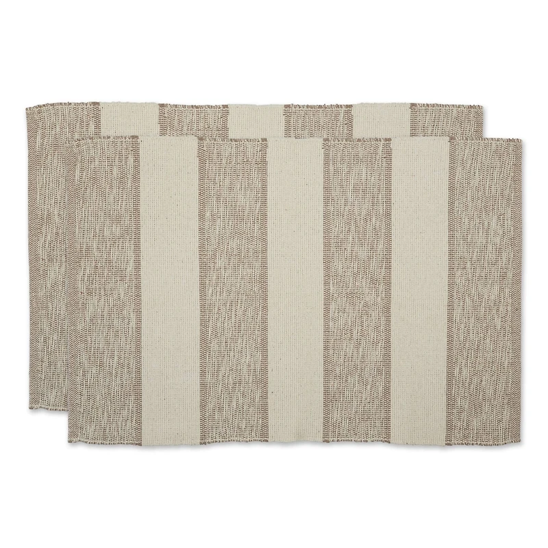DII® Brown Variegated Stripe Recycled Yarn Rug Set, 2ft. x 3ft.