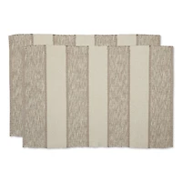 DII® Brown Variegated Stripe Recycled Yarn Rug Set, 2ft. x 3ft.