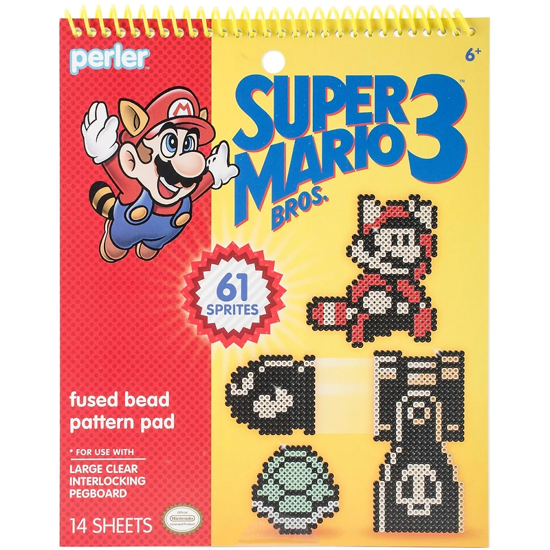 Perler™ Super Mario Bros. 3™ Fused Bead Pattern Pad, 14 Sheets