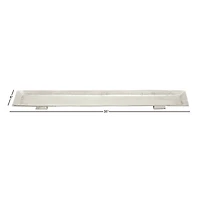 35'' Silver Aluminum Contemporary Tray