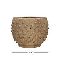 Hello Honey® 7'' Distressed Finish Sandstone Hobnail Planter