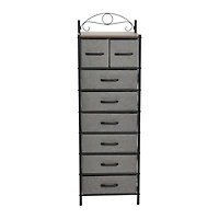 Household Essentials Victoria 54" 8-Drawer Narrow Dresser