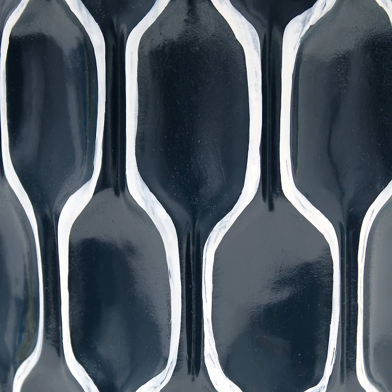 Lalia Home 22" Blue Moroccan Table Lamp with Fabric White Shade