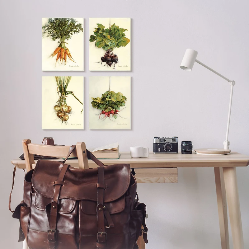 Stupell Industries Kitchen Vegetable Bunches Farm Radish Beets Carrots Onions Wall Plaque