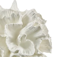 9" Cream Resin Coral Textured Sculpture