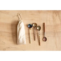 Hello Honey® Burnt Hand Forged Copper Spoons, 4ct.