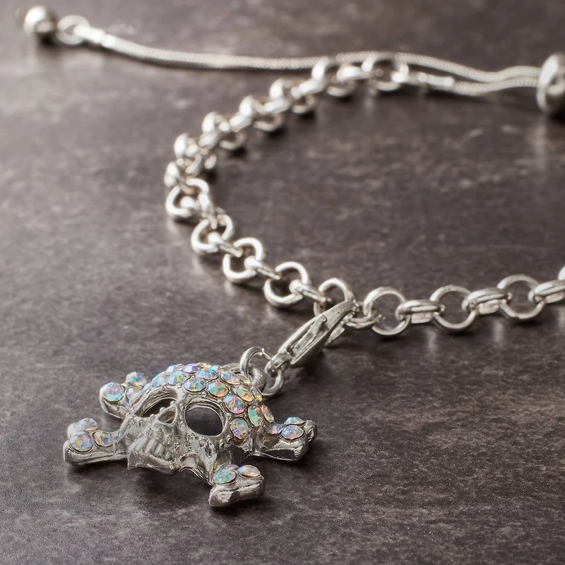 12 Pack: Bling Skull Charm by Bead Landing™