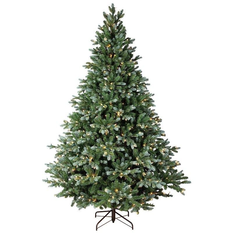 6.5ft. Pre-Lit Real Touch™ Blue Spruce Full Artificial Christmas Tree, Clear Lights