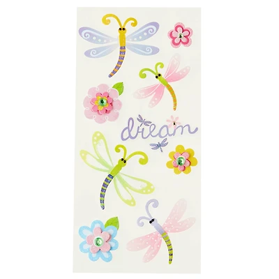 12 Pack: Dimensional Dragonflies Stickers by Recollections™