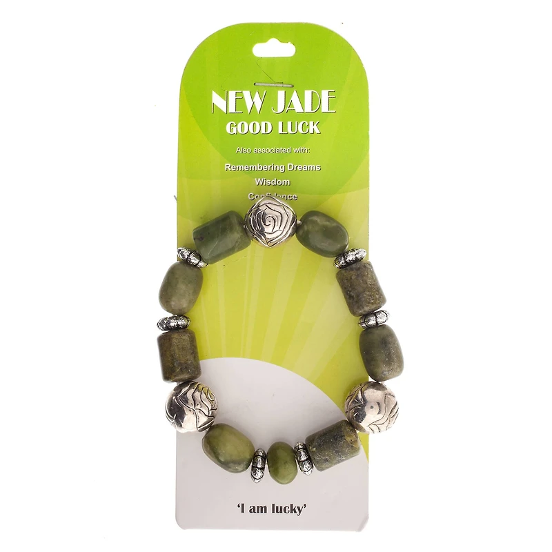 John Bead New Jade No.85 Natural Stone Stretch Bracelet