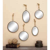 Gray Metal Glam Hanging Wall Mirrors, 5ct.