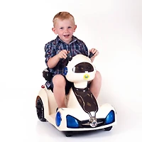 Toy Time White Battery Powered Ride-On Space Car