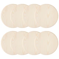 8 Pack: 8" Pine Circle Plaque by Make Market®