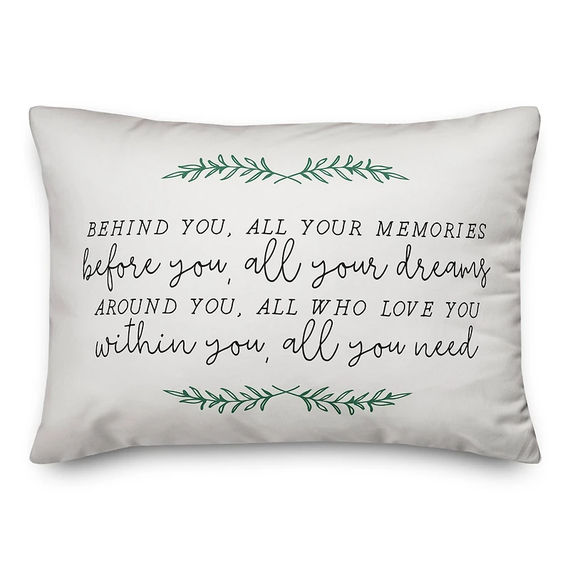 20" x 14" Memories Dreams Love Indoor/Outdoor Pillow