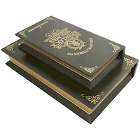 Green Wooden Sherlock Holmes Storage Faux Book Box Set